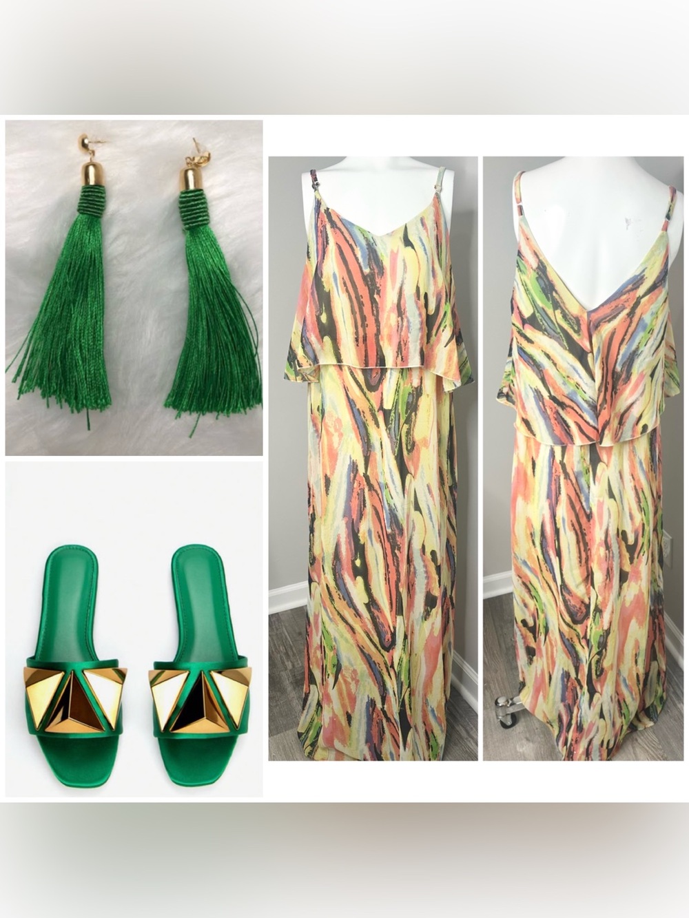 Sugar 17 Sleeveless Abstract Print Maxi-2X